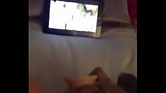 Horny Milf Uses Dildo While Watching Porn And Talking Dirty