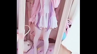 Kanna'S Solo Cosplay Show With Fingering