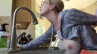 Teen With Big Tits Gets Pounded From Behind In Homemade Kitchen Video