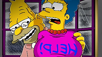 Marge Simpson, Den Forlokkende Husmoren, Blir Forvekslet Med En Prostituert Av Den Eldre Simpson På Grunn Av Hennes Avslørende Antrekk. I Mellomtiden Er Homer Borte På Jobb. Denne Tegneseriestripen Skildrer Et Vilt Møte Da Marges Stramme Hull Er Fylt Med Spenning.