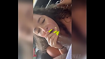 Milf Bbw Gives A Blowjob And Gets A Facial In Public