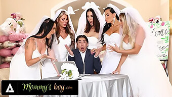 Horny Brides Take Control And Fuck The Wedding Planner In A Wild Gangbang