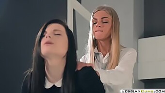 Wet And Wild Lesbian Sex With Pink Accessories